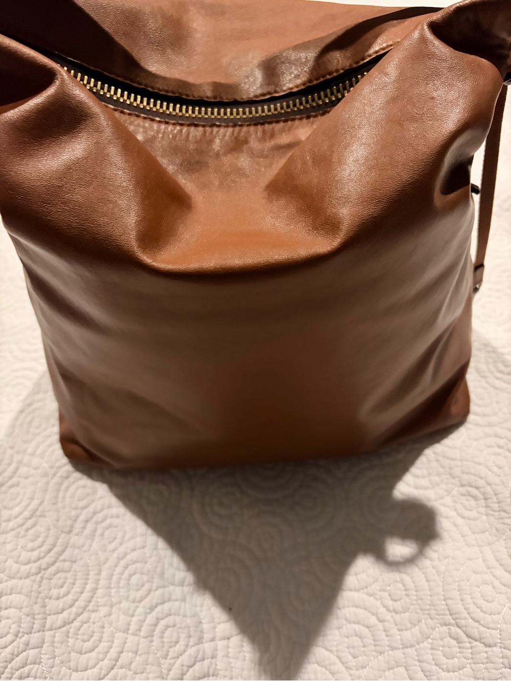 Dooney & Bourke Chestnut Brown Leather Shoulder Tote - Picture 4 of 10